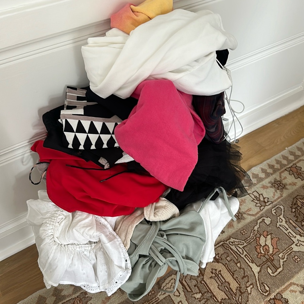 Mystery box full of clothes